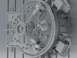 bank vault close Modelo 3D