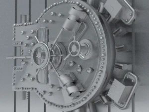 zamknięcie skarbca banku Model 3D