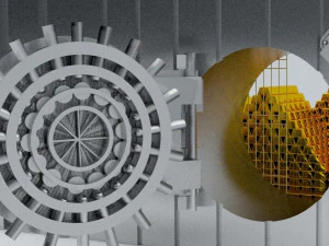 banka kasası kapat 3D Model