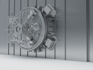 bank vault close Modelo 3D
