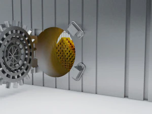 banka kasası kapat 3D Model