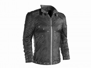black leather jacket Modelo 3D