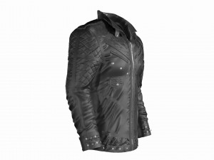 black leather jacket Modelo 3D