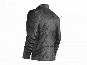 black leather jacket Modelo 3D