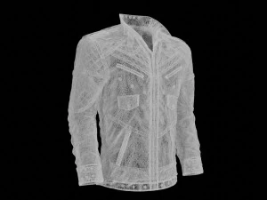 black leather jacket 3D Model