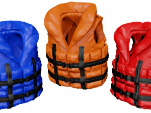 life vest life jacket safety jacket 3D Model