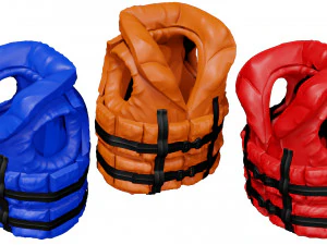 life vest life jacket safety jacket 3D Model