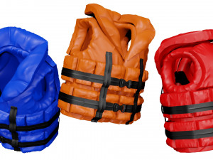 life vest life jacket safety jacket 3D 모델