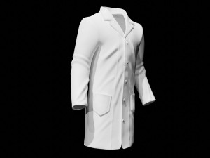 lab coat doctor coat surgical cloth 3D Model