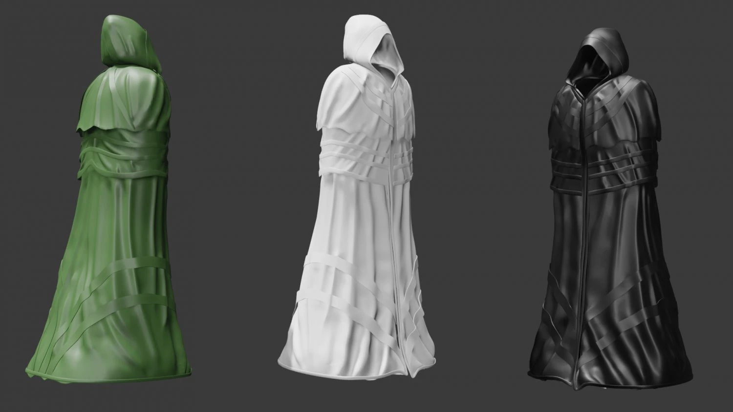 cloak cape robe 3D Model .c4d .max .obj .3ds .fbx .stl .blend