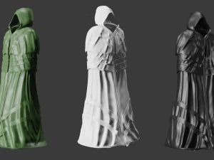 cloak cape robe 3D Model
