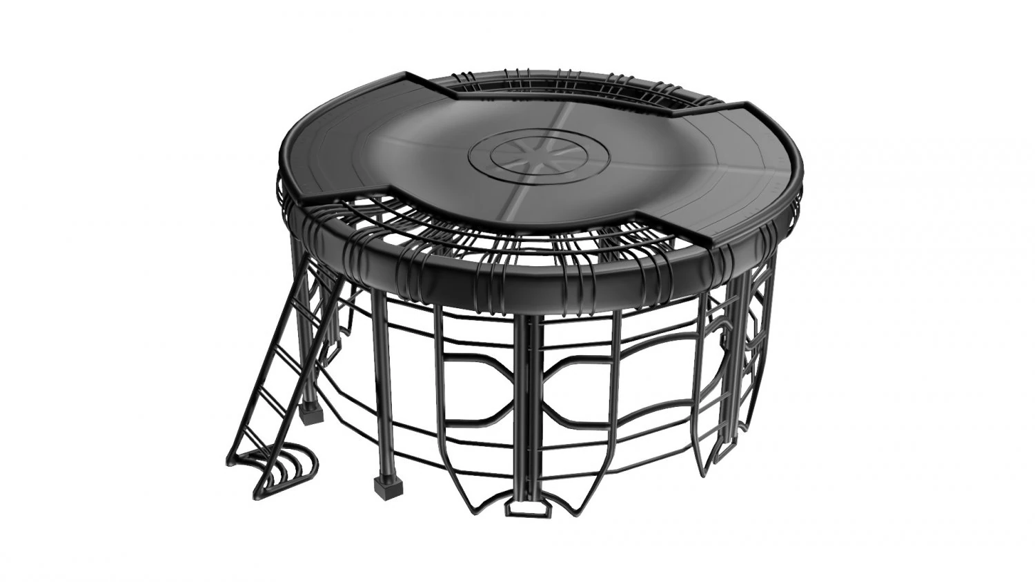 trampoline 3D Model .c4d .max .obj .3ds .fbx .stl .blend 