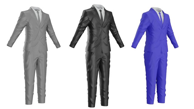 tuxedo suit men coat business Modello 3D .c4d .max .obj .3ds .fbx .stl .blend 