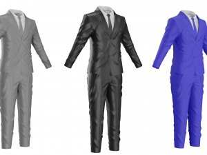 tuxedo suit men coat business 3Dモデル