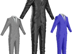 tuxedo suit men coat business 3D Model