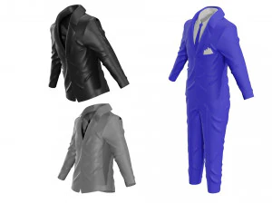 tuxedo suit men coat business 3D Model