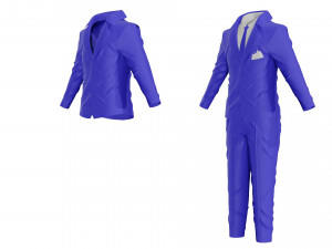 tuxedo suit men coat business 3D Модель