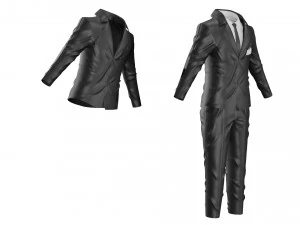 tuxedo suit men coat business 3D Model