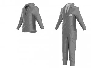 tuxedo suit men coat business 3D Model