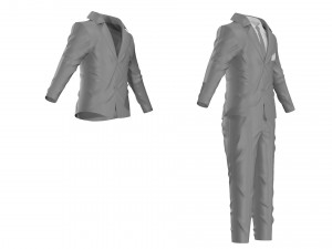 tuxedo suit men coat business 3D Модель