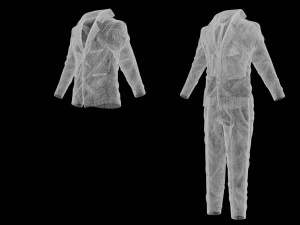 tuxedo suit men coat business 3D Model