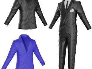 tuxedo suit men coat business 3D Модель