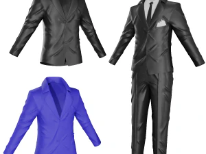 tuxedo suit men coat business 3D Model