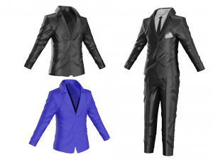 tuxedo suit men coat business 3D Модель