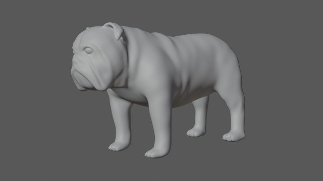 White Bull Dog Mannequin