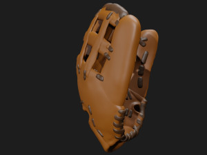 baseball glove catcher catchers mitt 3D Model