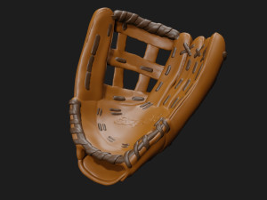 baseball glove catcher catchers mitt 3D Model