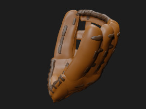 baseball glove catcher catchers mitt 3D Model