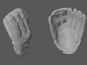 baseball glove catcher catchers mitt 3D Model