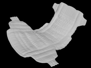 diaper rigged baby cloth 3D Model