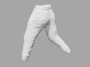 rigged sweatpants sportswear yoga pants track suit 3D Model