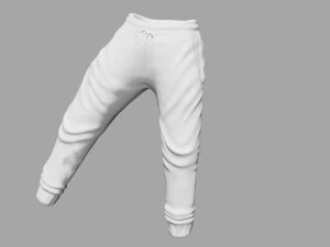rigged sweatpants sportswear yoga pants track suit 3D Model