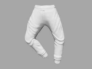 rigged sweatpants sportswear yoga pants track suit 3D Model