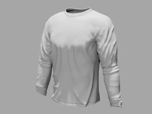 rigged t shirt mockup 3D Model