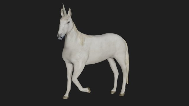 unicorn horse white Modèle 3D .c4d .max .obj .3ds .fbx .stl .blend 