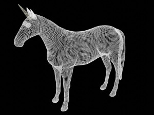 unicorn horse white Modèle 3D
