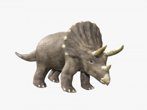 triceratops rigged 3D Model