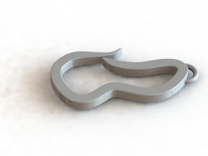 b-shaped compliant carabiner keychain 3D Принт Модель