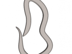b-shaped compliant carabiner keychain 3D 打印模型