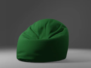 wyściełany puf Model 3D