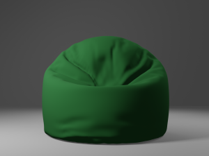 padded poof Model 3D
