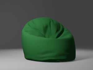 padded poof Model 3D
