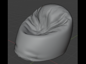 padded poof Model 3D