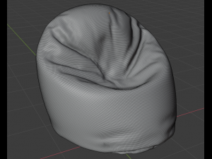 padded poof Model 3D