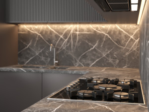 modern kitchen with island 02 Modelo 3D