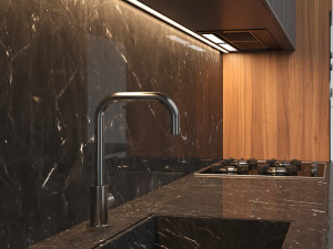 modern kitchen with island 03 3D 모델